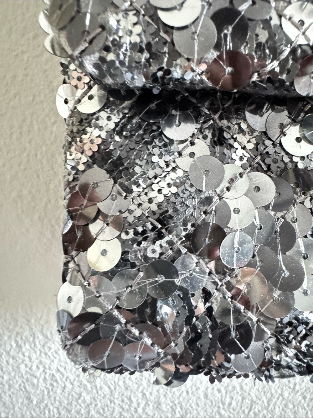Kurt Geiger London Silver Sequin Chain Brixton Convertible Shoulder Bag - Picture 5 of 9